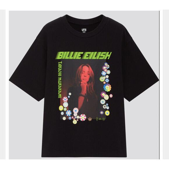 BILLIE EILISH BY TAKASHI MURAKAMI UNIQLO (T-SHIRT)  Womens NWT - Picture 3 of 3